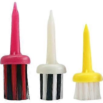 Durable Plastic Golf Tees Brush Type 2 Set (6pcs) Color As Shown Golf Accessory