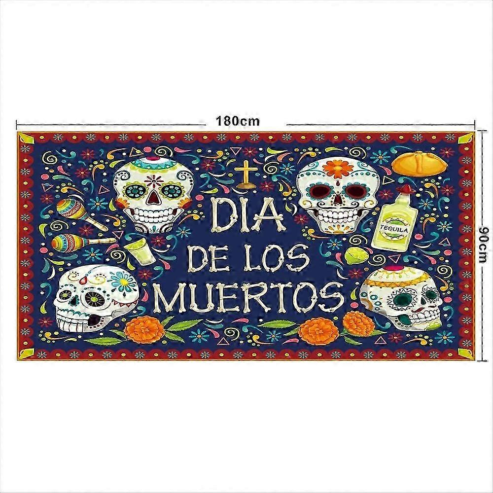 180x90cm Dia De Los Muertos Printed Polyester Backdrop