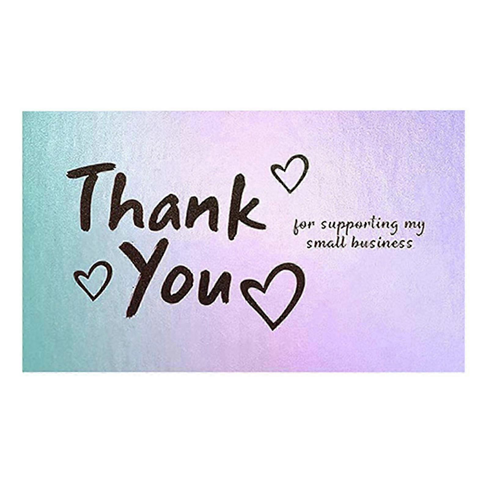 50pc 5x9cm Plain Thank You Cards