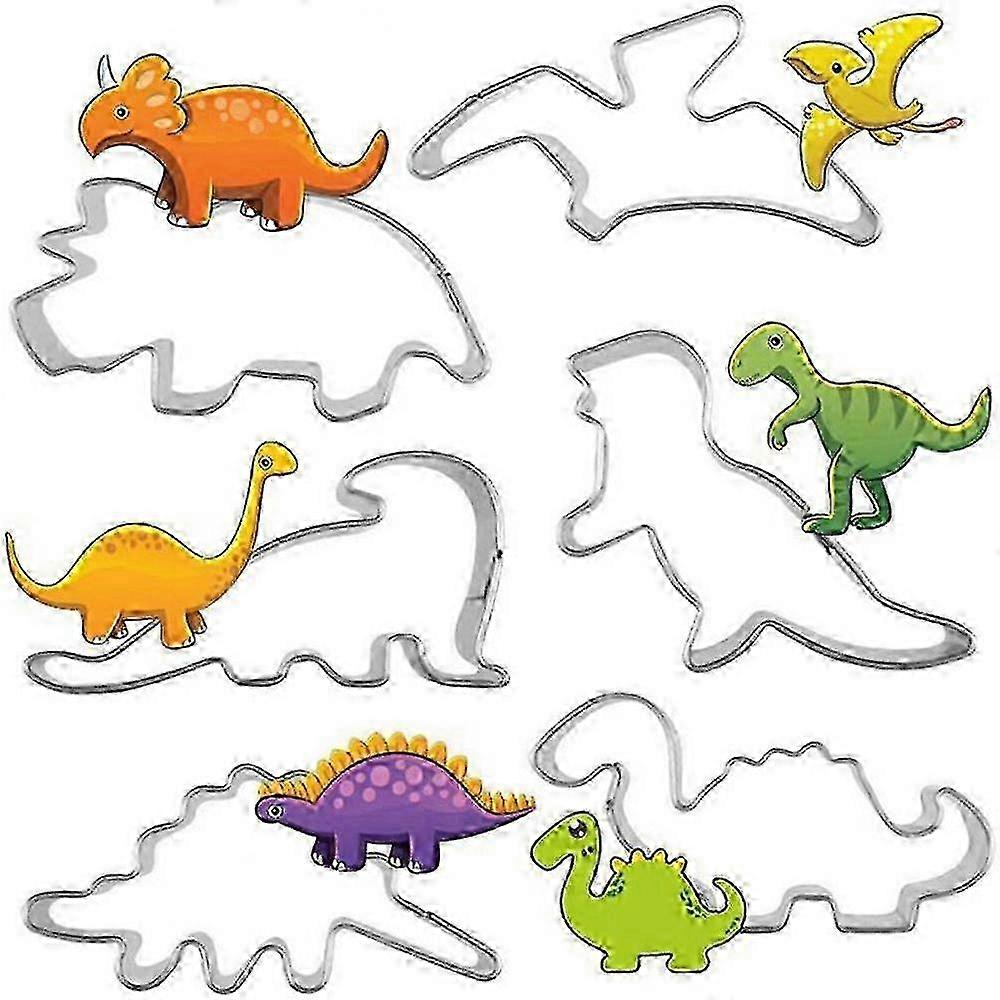 Dino-Themed Stainless Cookie Cutters Set