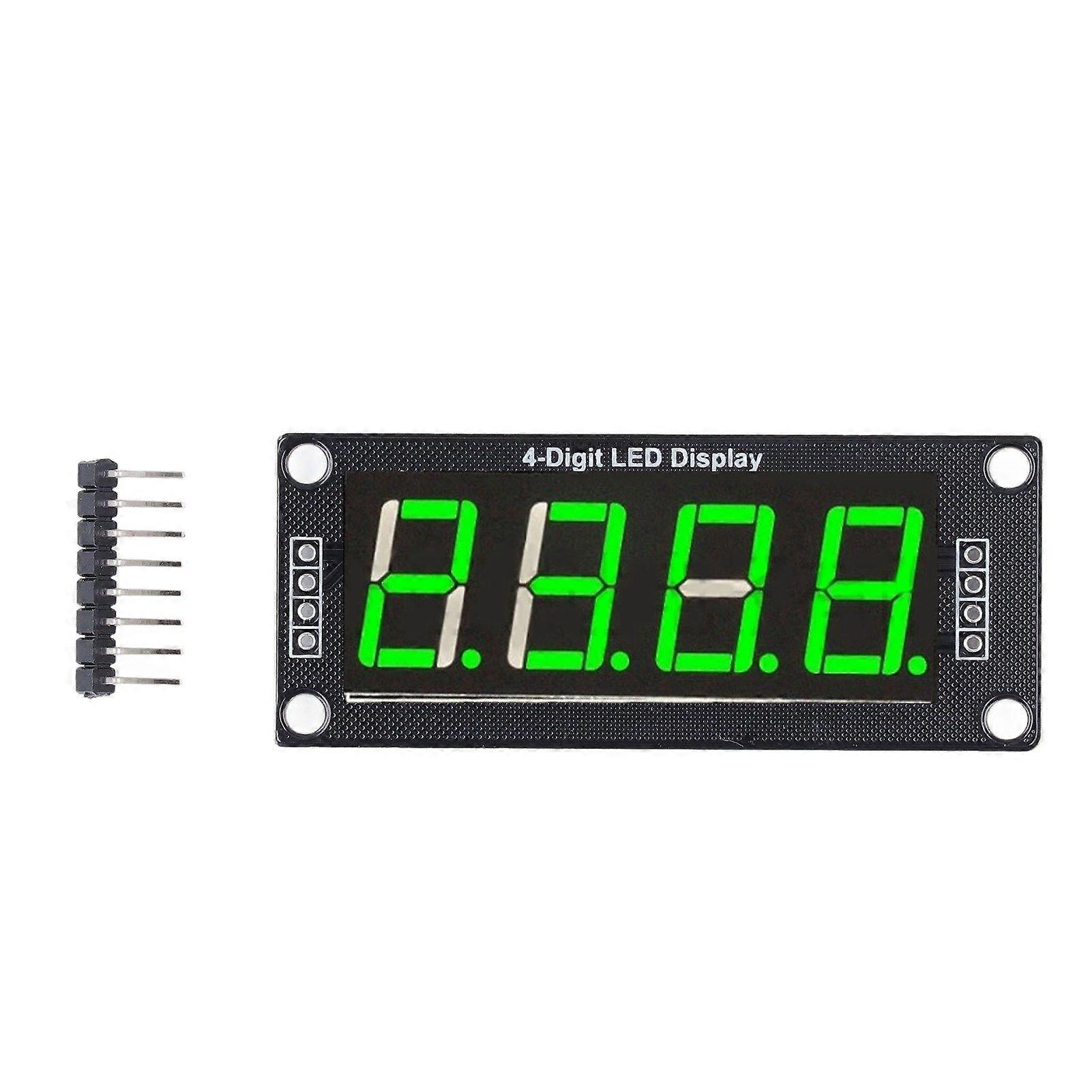 4Pcs LED Segment Digital Display Module 4 Bits 7 Segments PCB Clock Module 0.56 Inch MRA172D Green
