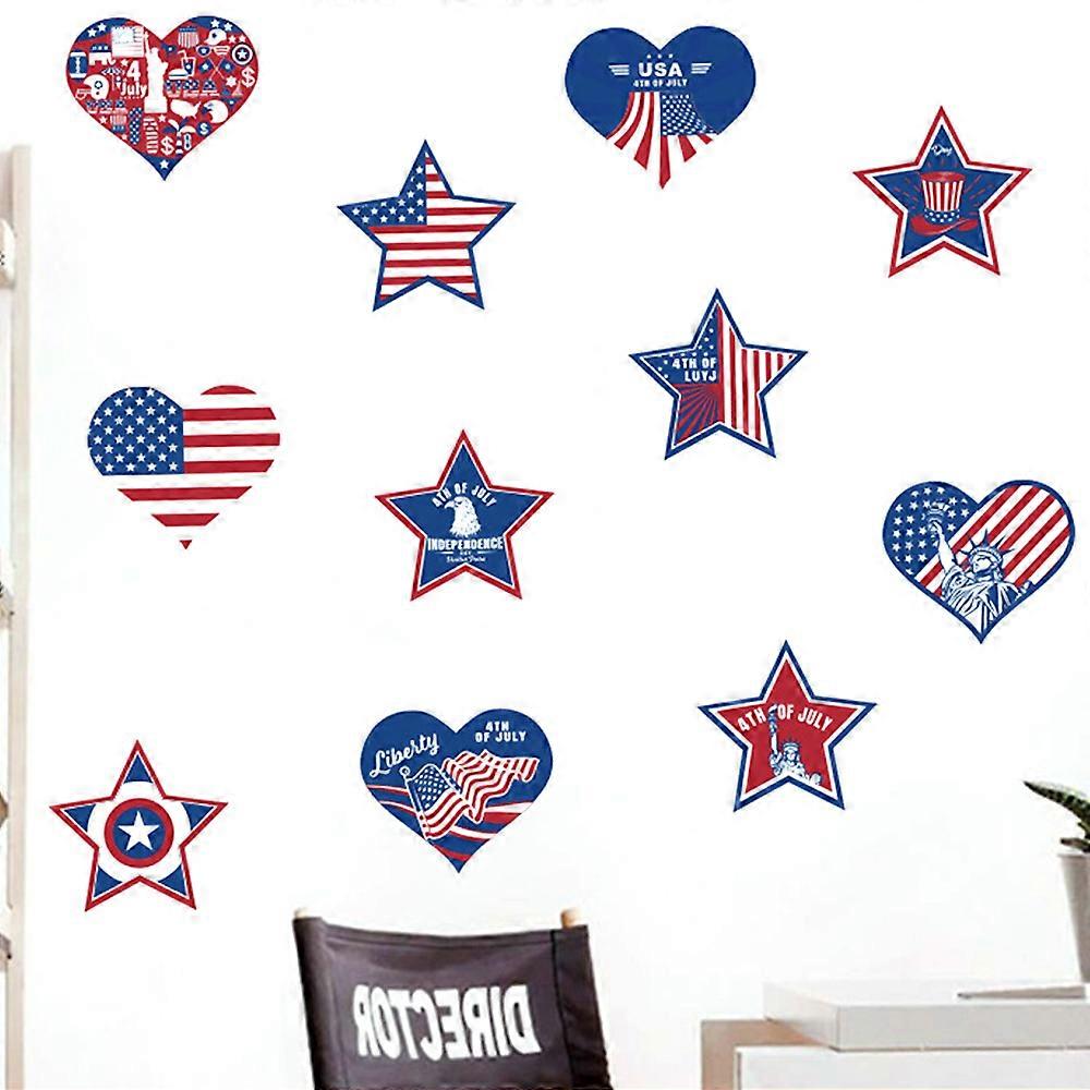 Double-Sided Patriotic Window Decals, Vibrant, Durable, Easy-Apply