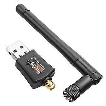 600Mbps USB WiFi Adapter Dual Band 2 4GHz 5GHz with Antenna PC Mini Computer Network Card Receiver-SFYGV