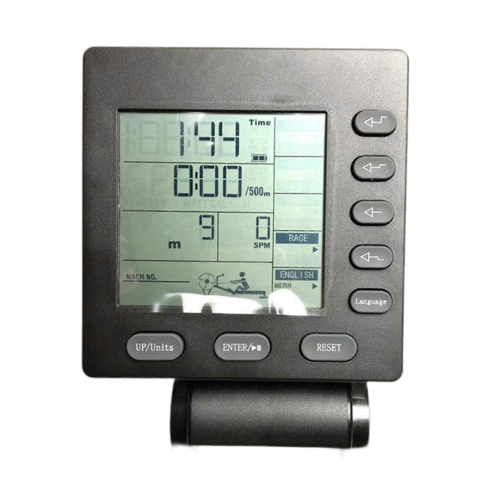 Rowing Machine Display Battery-Powered Rower Console with App Connection Compact
