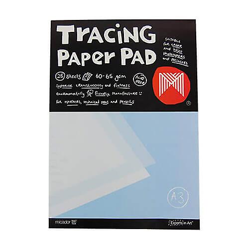 25 SHEETS A3 Micador Tracing Paper Translucency Flatness Microfine Surface