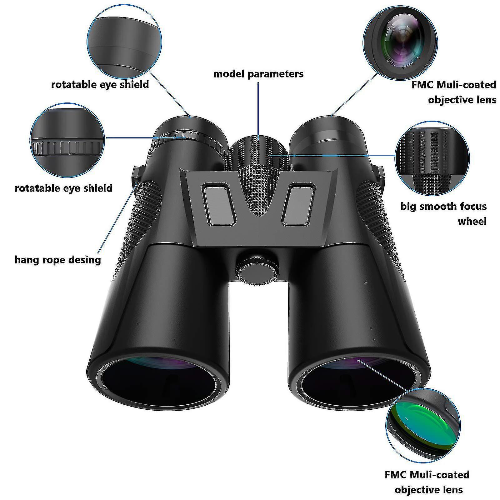 12x42 High Power Binoculars,compact Binoculars With Night Vision