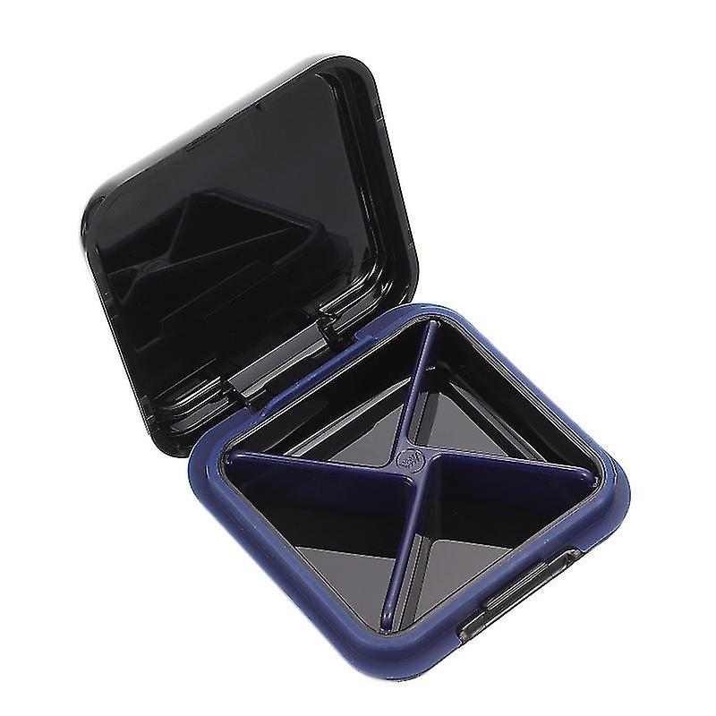 8X8x2.4cm Black Pillboxes 1pc Pill Case Retainer Case Orthodontics Storage Box Portable Denture Case