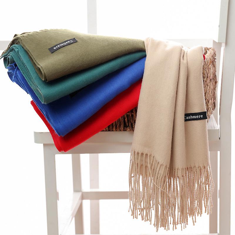 Autunno E Inverno Ispessimento Mantenere Caldo Talma Lunga Sciarpa In Cashmere Artificiale A Doppio Scopo Sciarpa Da Donna Pura Sciarpa All-Matching