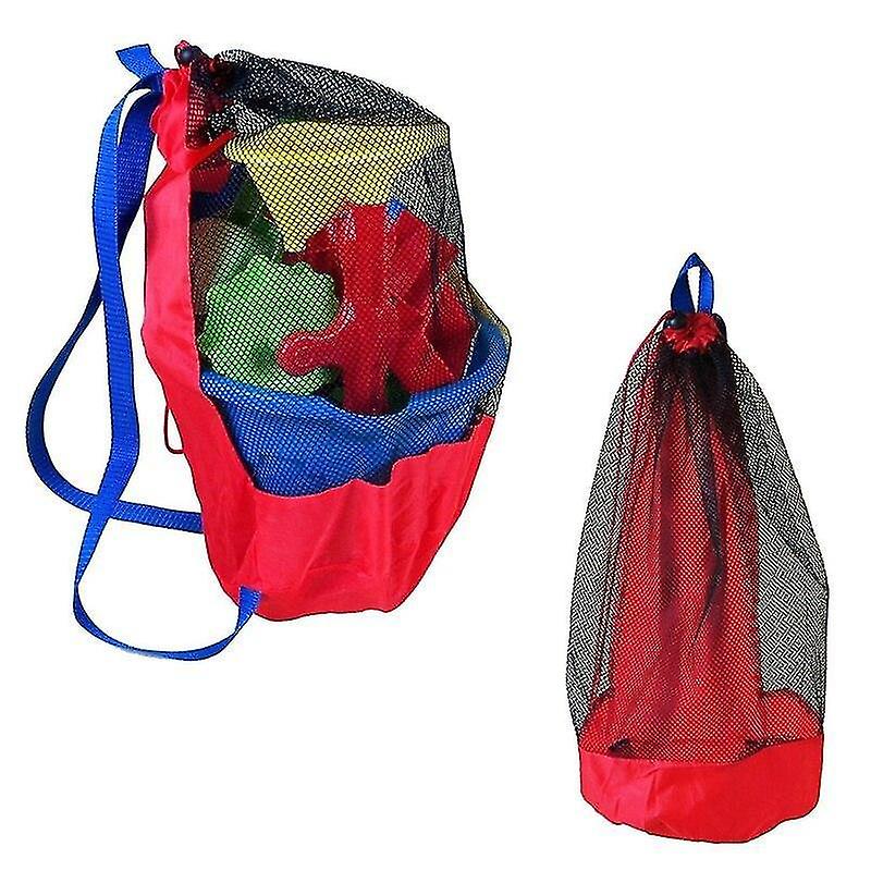 Red Portable Beach Storage Mesh Net Bags