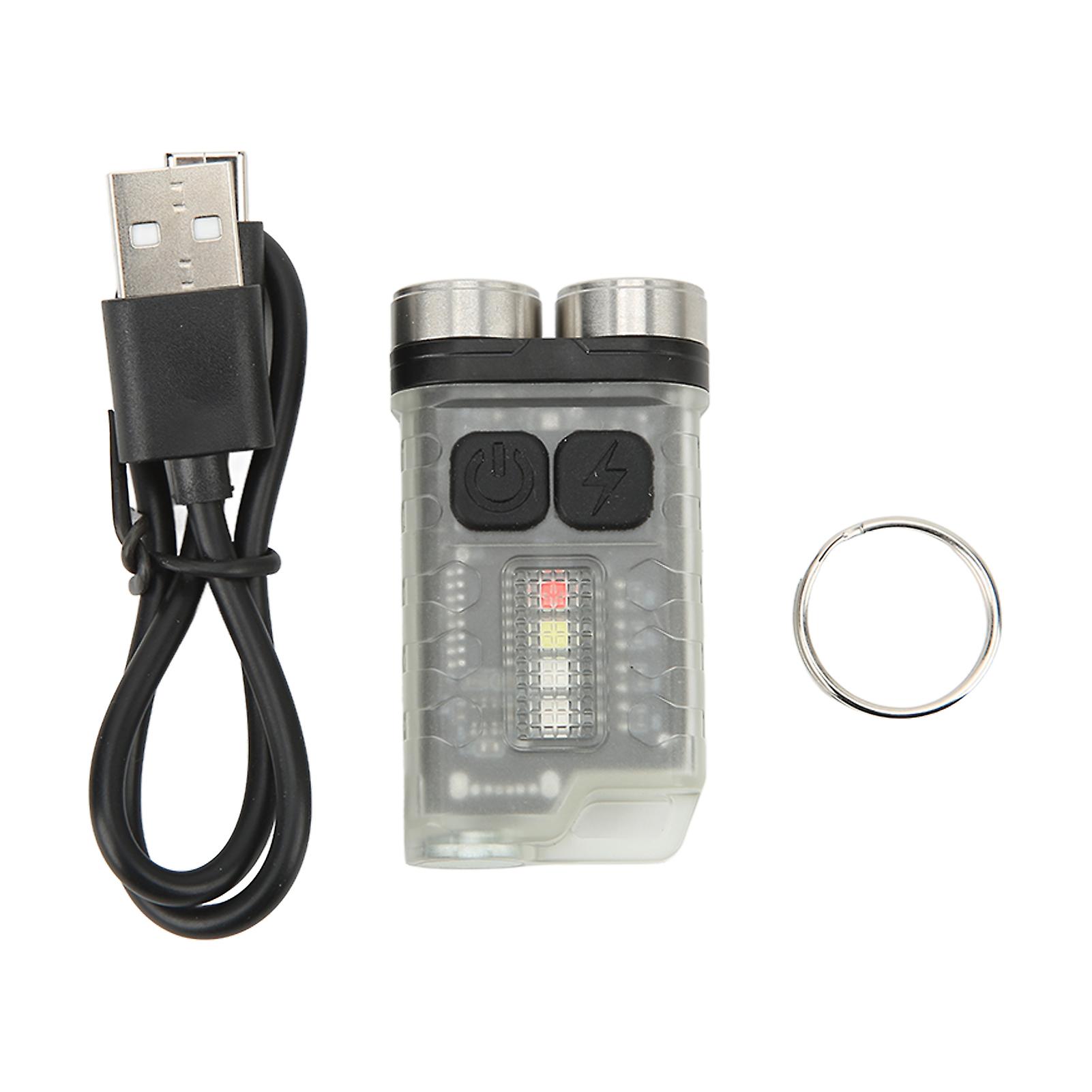 Mini Keychain Flashlight Portable 900LM USB Charging Small Flashlight for Outdoor Camping
