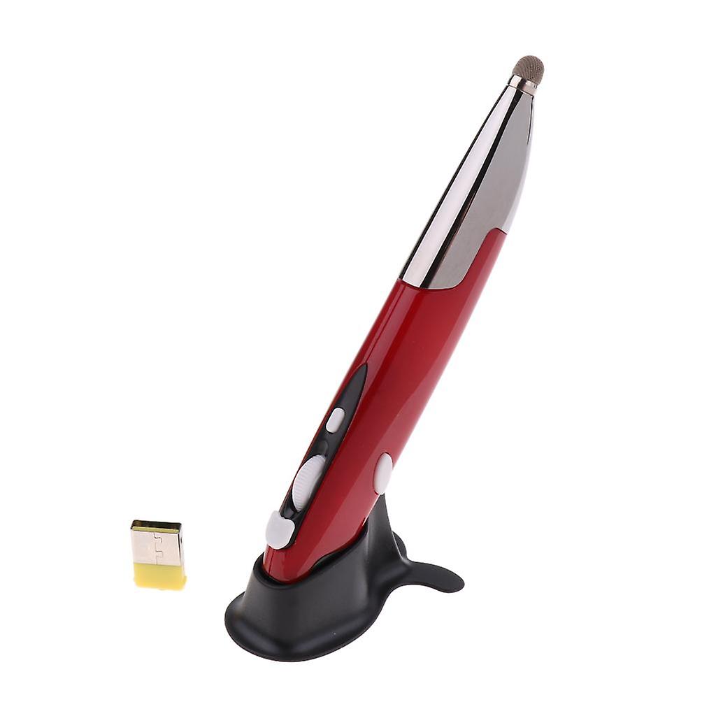 3-Speed DPI Adjustable Wireless Pen Mouse+1x Mouse Base+1x Receiver Grey