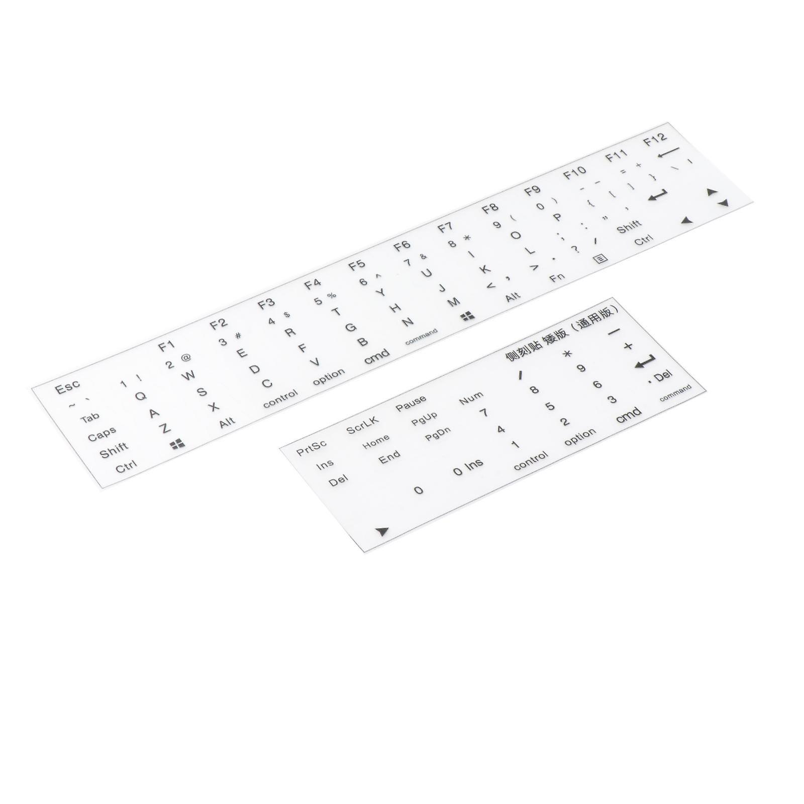 Universal Keyboard Side Stickers for Mechanical Keycaps clear white