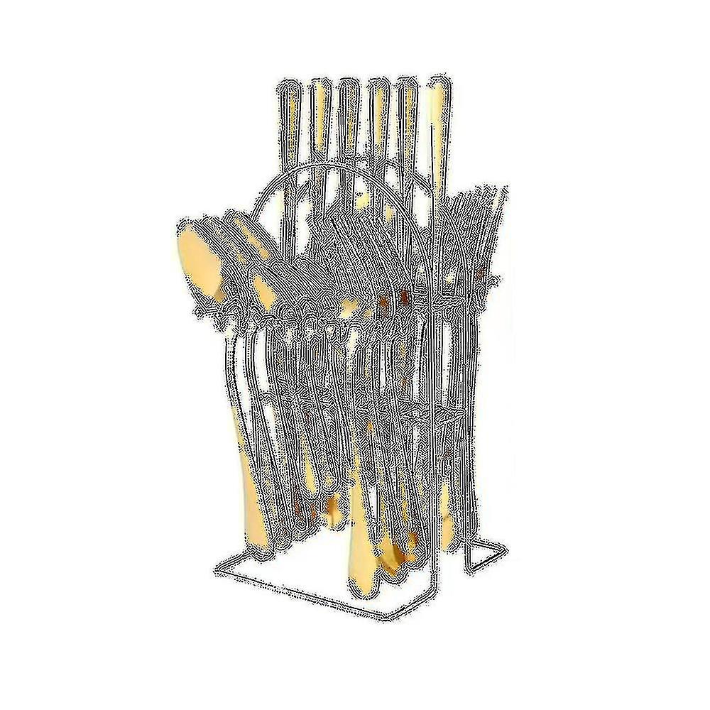 Silverware Set 24 Piece Silverware Cutlery Set With Stand Include Knife Fork Spoon,hanging Stainles
