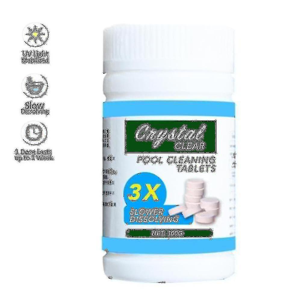 100 Pcs Pool Cleaning Tablet Safe Long Lasting For Swimming Pool