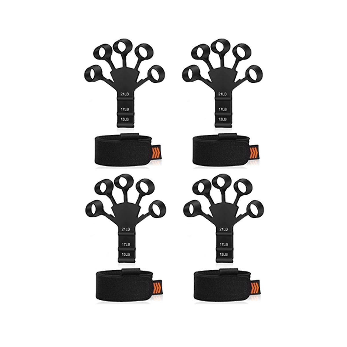 4-Pack Finger Extensor Adjustable Silicone Hand Trainer for Improving Finger Function and Movement