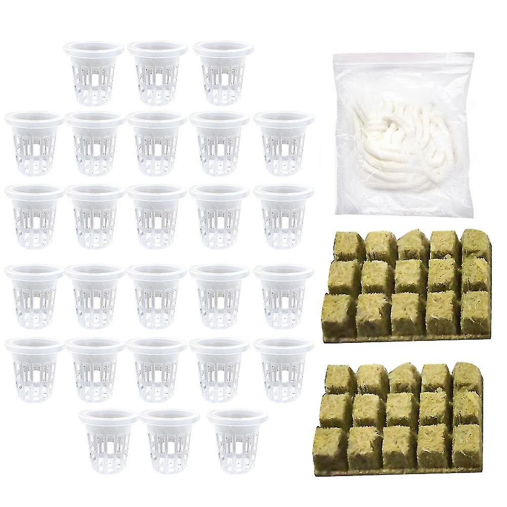 26/50pcs Garden Net Cups, Hydroponics Net Pots Garden Slotted Mesh Net Cups