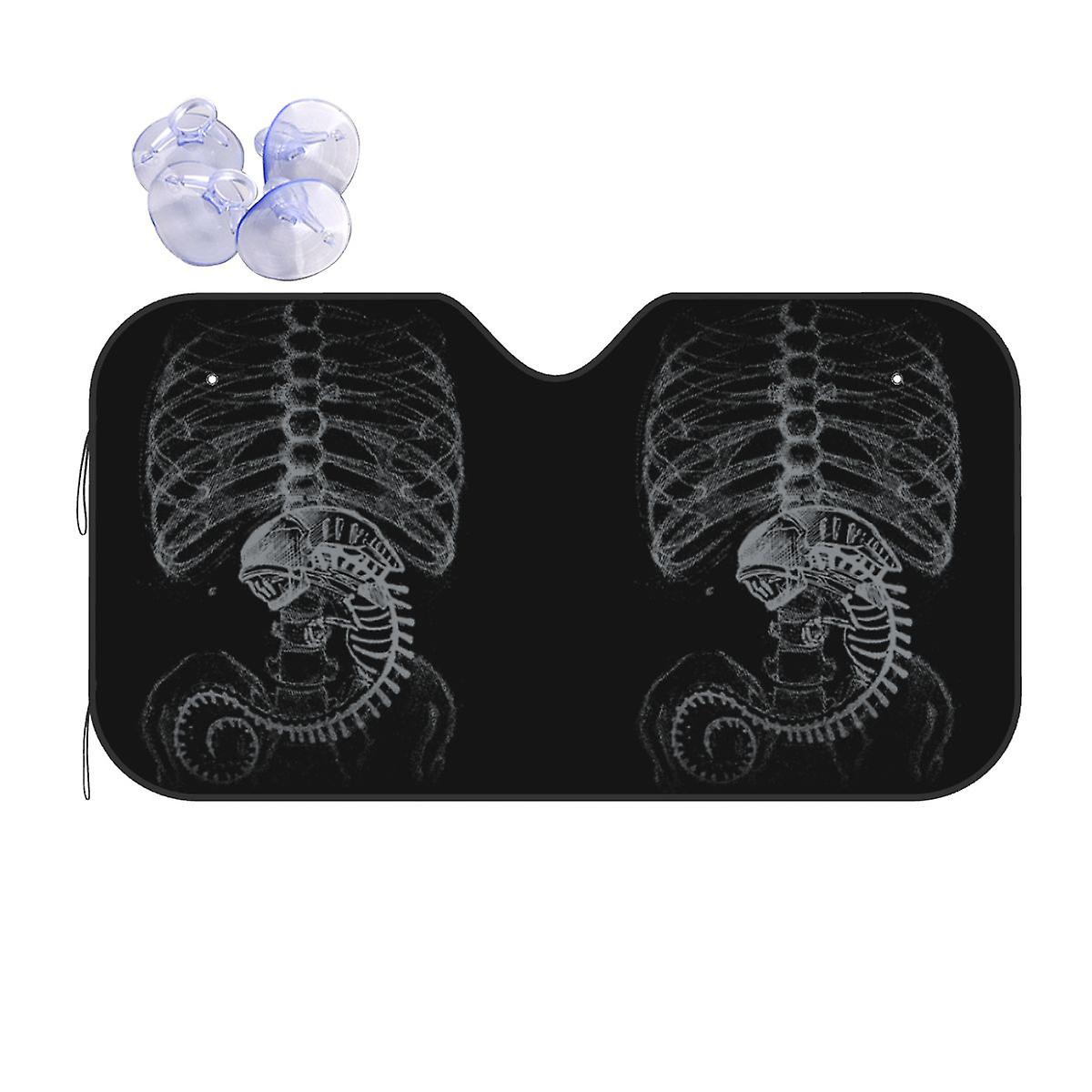 Alien Vs Predator Covenant Bone X-ray Windshield Sunshade Car Front Window Visor Car Window Windscreen Cover Heat Reflector