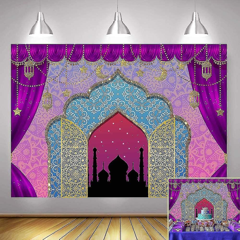 علاء الدين خلفية التصوير الفوتوغرافي ليالي عربية مغربية حفلة عيد ميلاد ماجيك جيني هندي فاخر صورة خلفية أميرة استحمام الطفل فينيل 7x5ft فو