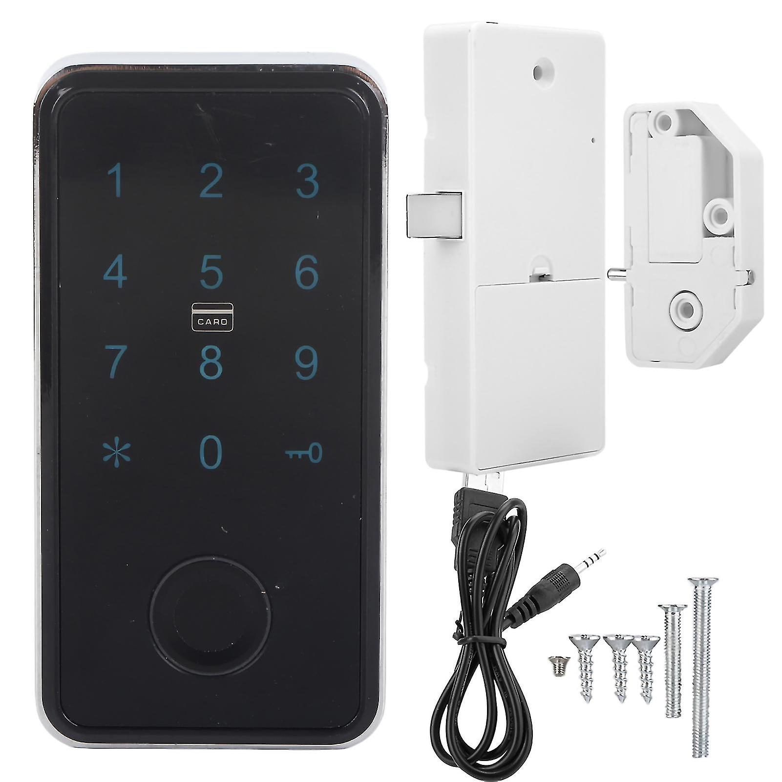Smart Keyless Fingerprint Digital Password Electronic Lock For Cabinet File Locker(silver)