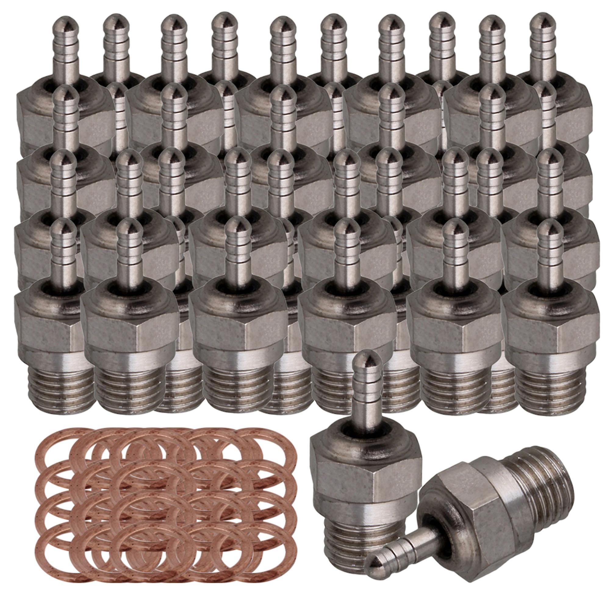 60PCS Silver RC1:8 1:10 Glow Spark Plug N3 Engine Replacement for HSP