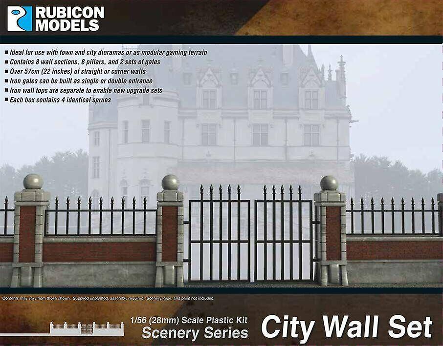 Rubicon RU-283003 City Walls Set - 1:56 scale (28mm) Wargame Plastic Kit Historical Scale model