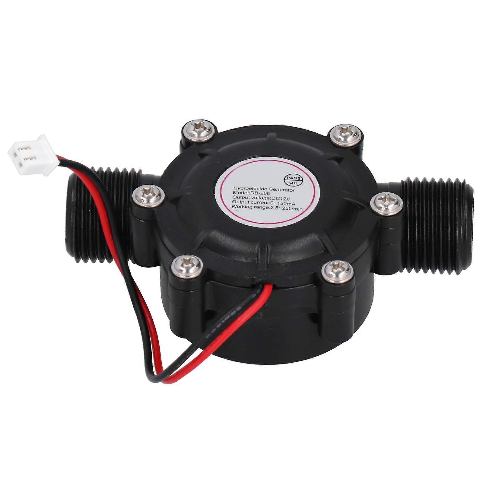 Qukaim Water Power Generator Micro Water Turbine Generator, G1/2in Male Thread, DC 12V Output, Hydro Electric Power Generator for Water Energy