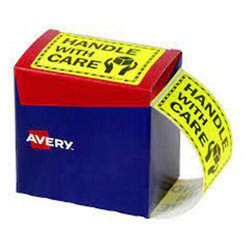 HANDLEW/CARE Avery Fluoro Yellow Label 750/Roll 75x100mm Permanent Adhesive