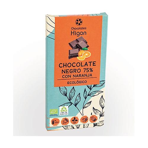 Organic dark chocolate 75% orange 100 g
