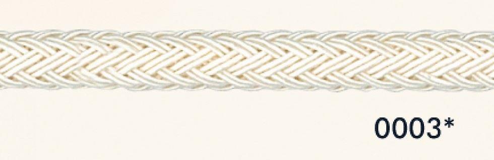 Minerva 6mm Braided Gimp Flanged Cord Cream - per metre