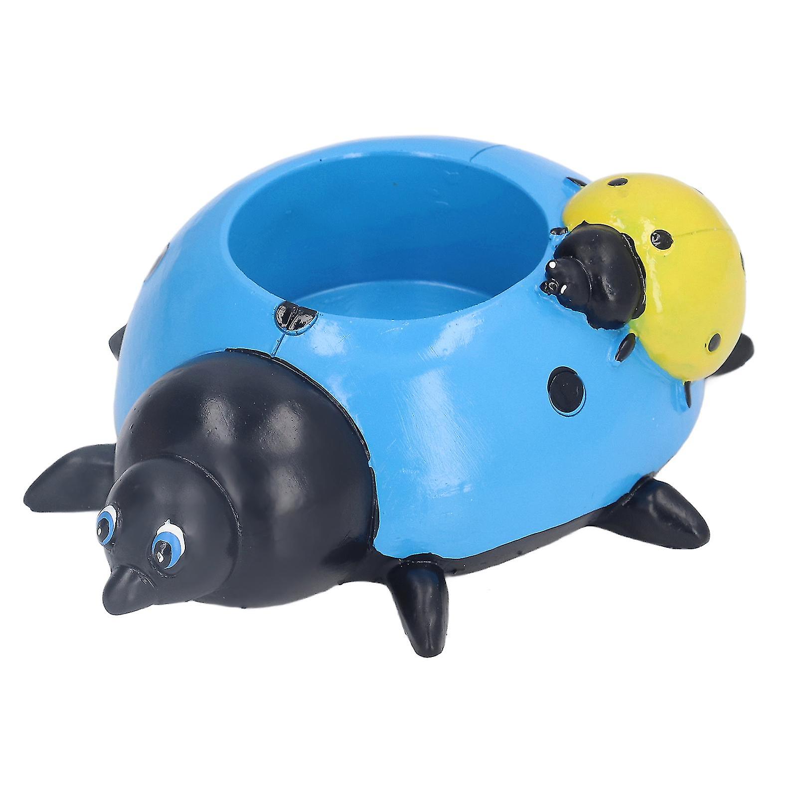 Resin Ladybug Flower Pot Cute Animal Succulent Planter Pot for Garden Decoration W95