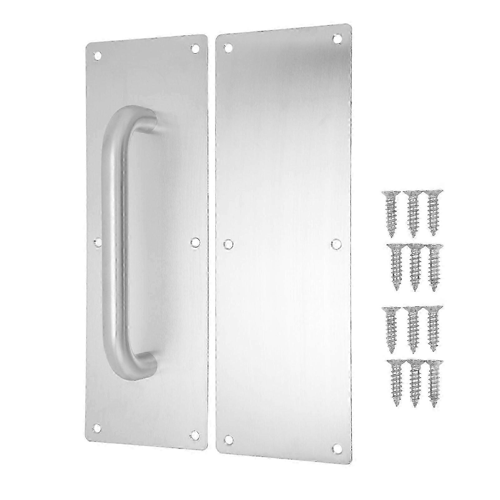 Elegant design skyveplate for dør- og veggbeskyttelse, satengfinish i rustfritt stål sikrer holdbarhet og korrosjonsbestandighet
