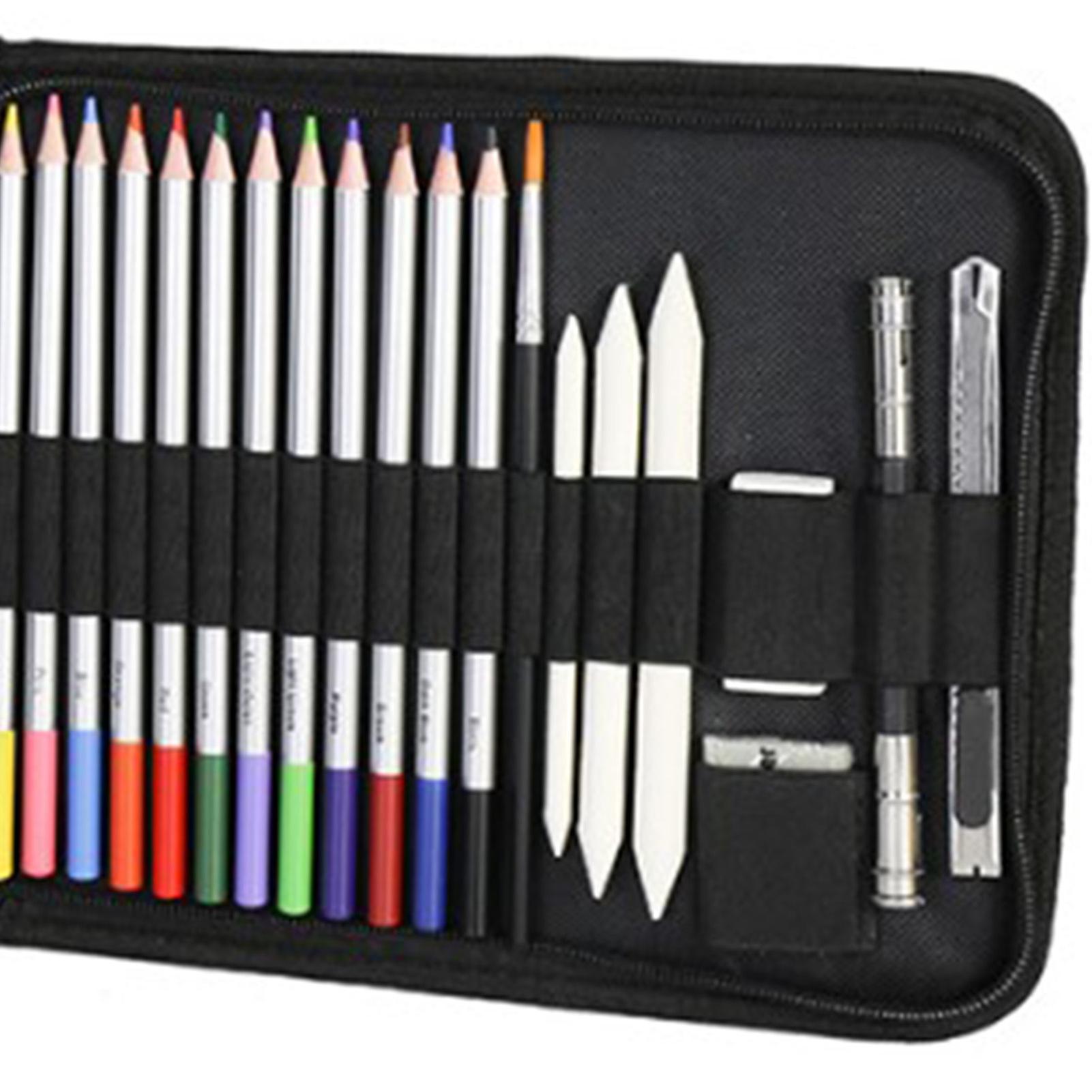 Sketching Drawing Kit Professional Portable Charcoal Graphite Water Based Colored Pencil Art Sketch Supplies 41 Pack 