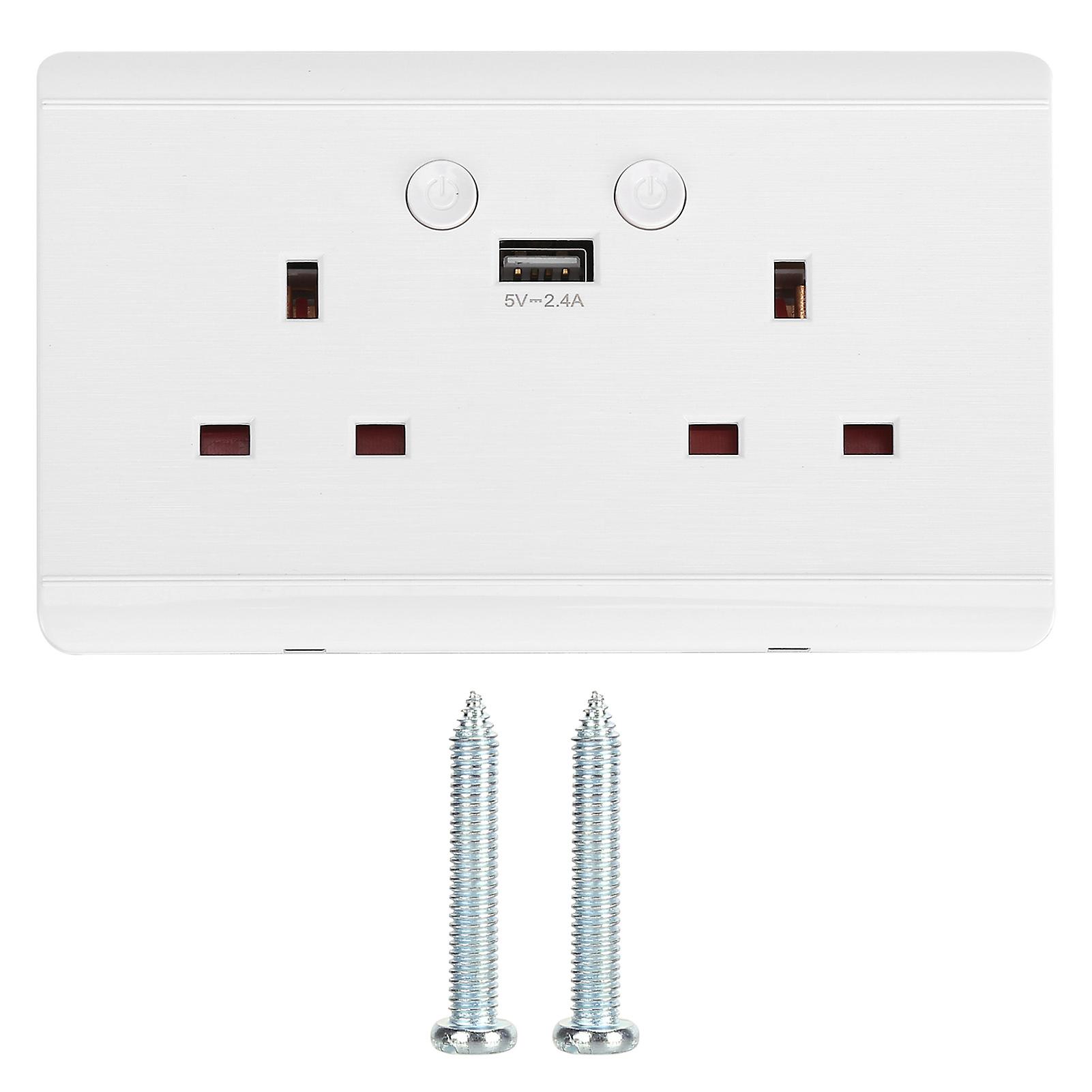 Multifunction Smart Wall Socket WiFi Smart Wall Outlet APP Control Voice Control with Timer UK Plug 110-240V 13A