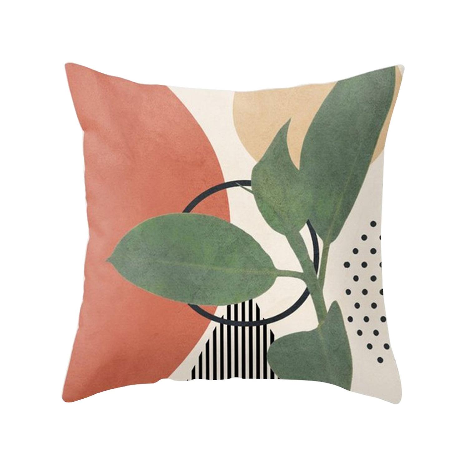 Leaf Pattern Printing Square Pillow Case Home Bed Sofa Supplies Cushion Cover