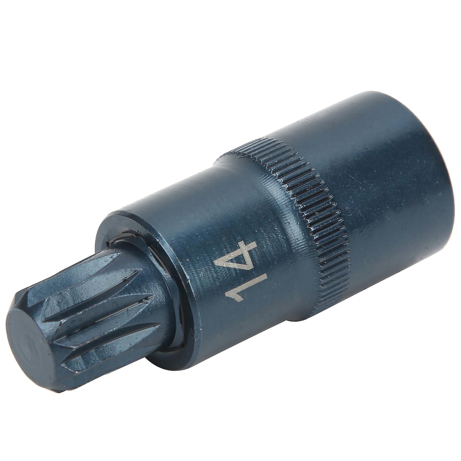 12-Point M14 1/2in Square Socket Screwdriver Bit, 55mm Blue