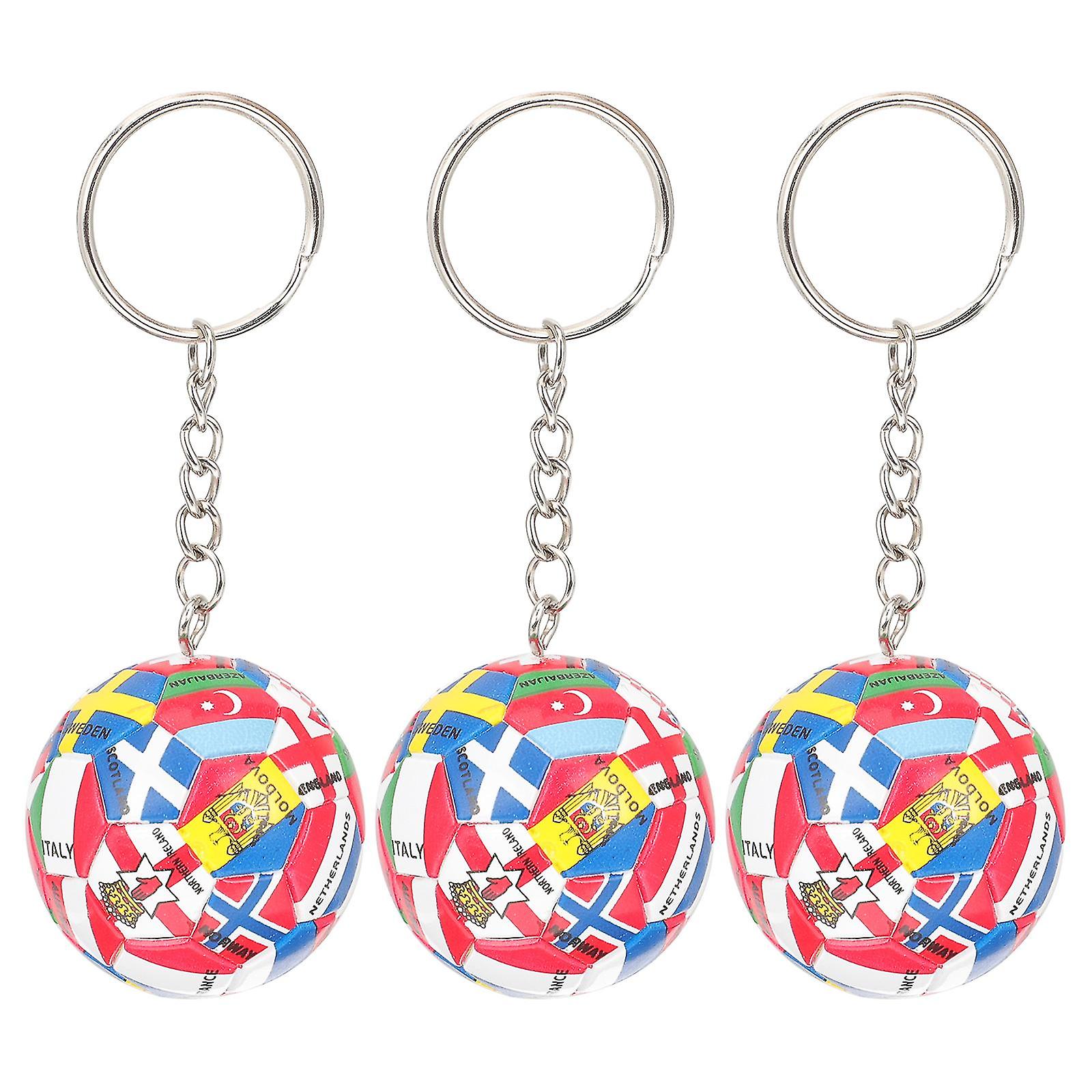 3 Pcs Garçon Cadeaux Soccer Key Chain Soccer Match Match Souvenir Sac à dos Keychain Soccer Keychain