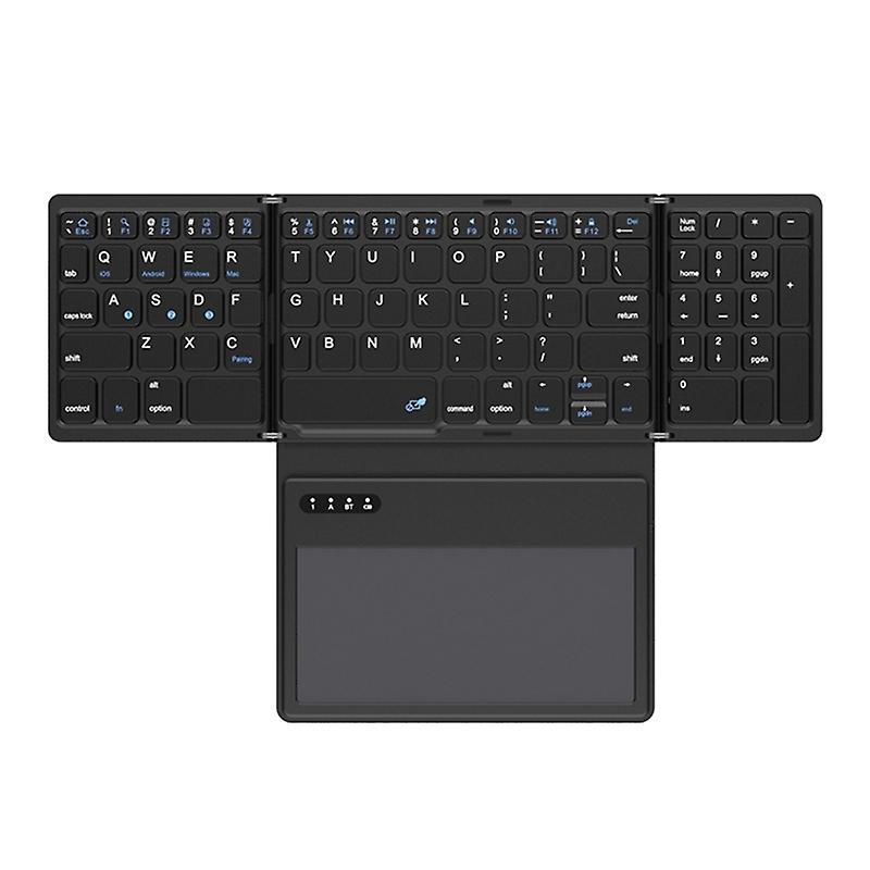 Foldable Bluetooth-compatible Keyboard Portable Keyboard with Numeric Keypad