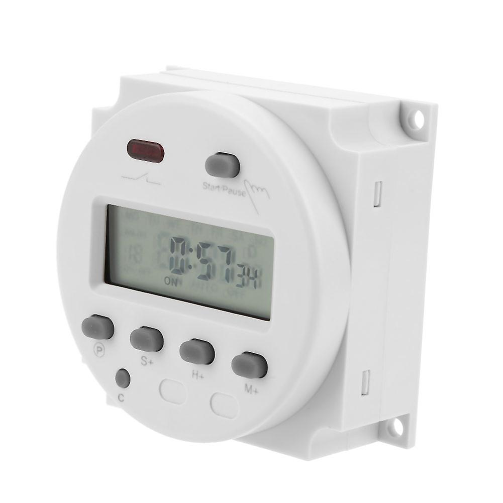 Qukaim Cycle Timer Digital LCD Electronic Timer, Cycle Countdown Time Control Switch, 220V, Programmable LCD Timer, Ideal for Home and Office Use,