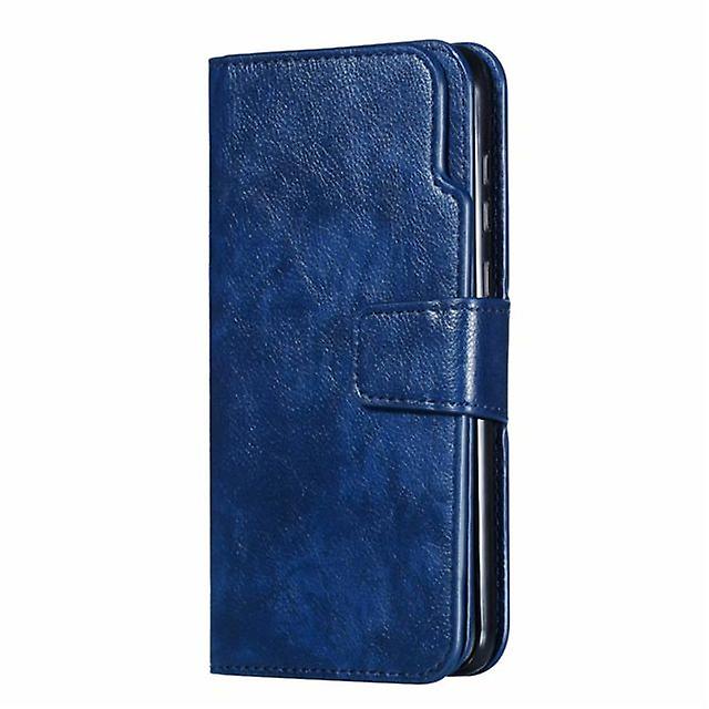 Multi-Pocket Leather Shell Case for Samsung Galaxy A5 2017 - Blue