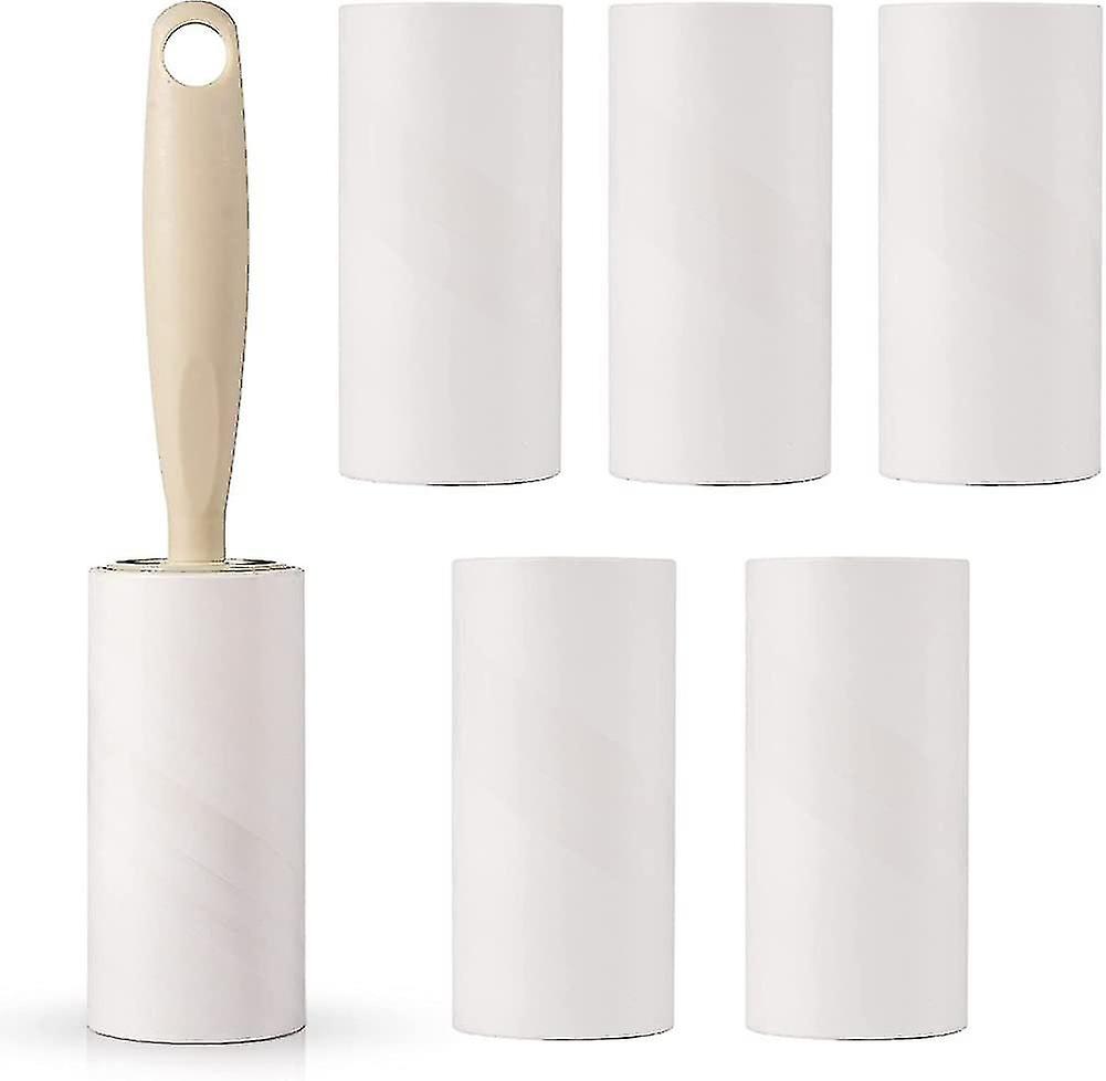 6-Pack 360-Sheet Plush Roller Set - Extra Sticky, Anti-Dust Cleaner