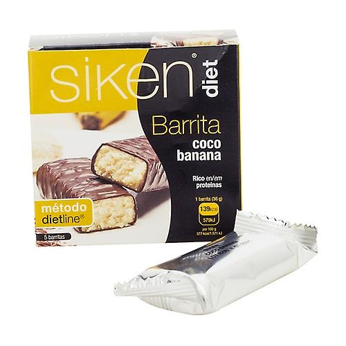 Protein-Rich Banana and Coconut Bar 5 bars of 36g