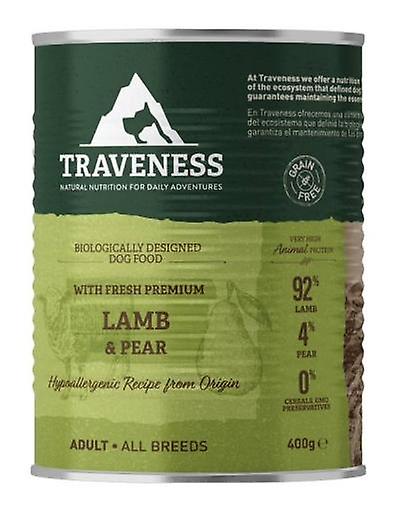 Traveness Lamm mit Birnen Nassfutter für Hunde (Hunde , Hundefutter , Nassfutter)