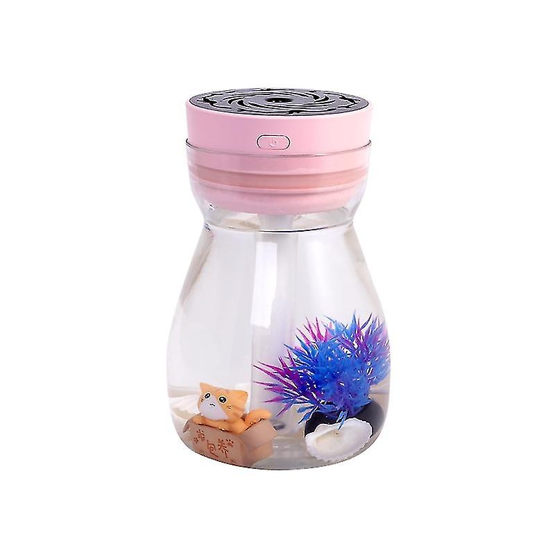Cool and cute air humidifier, suitable for office, bedroom, etc., with LED light, mini humidifier, p