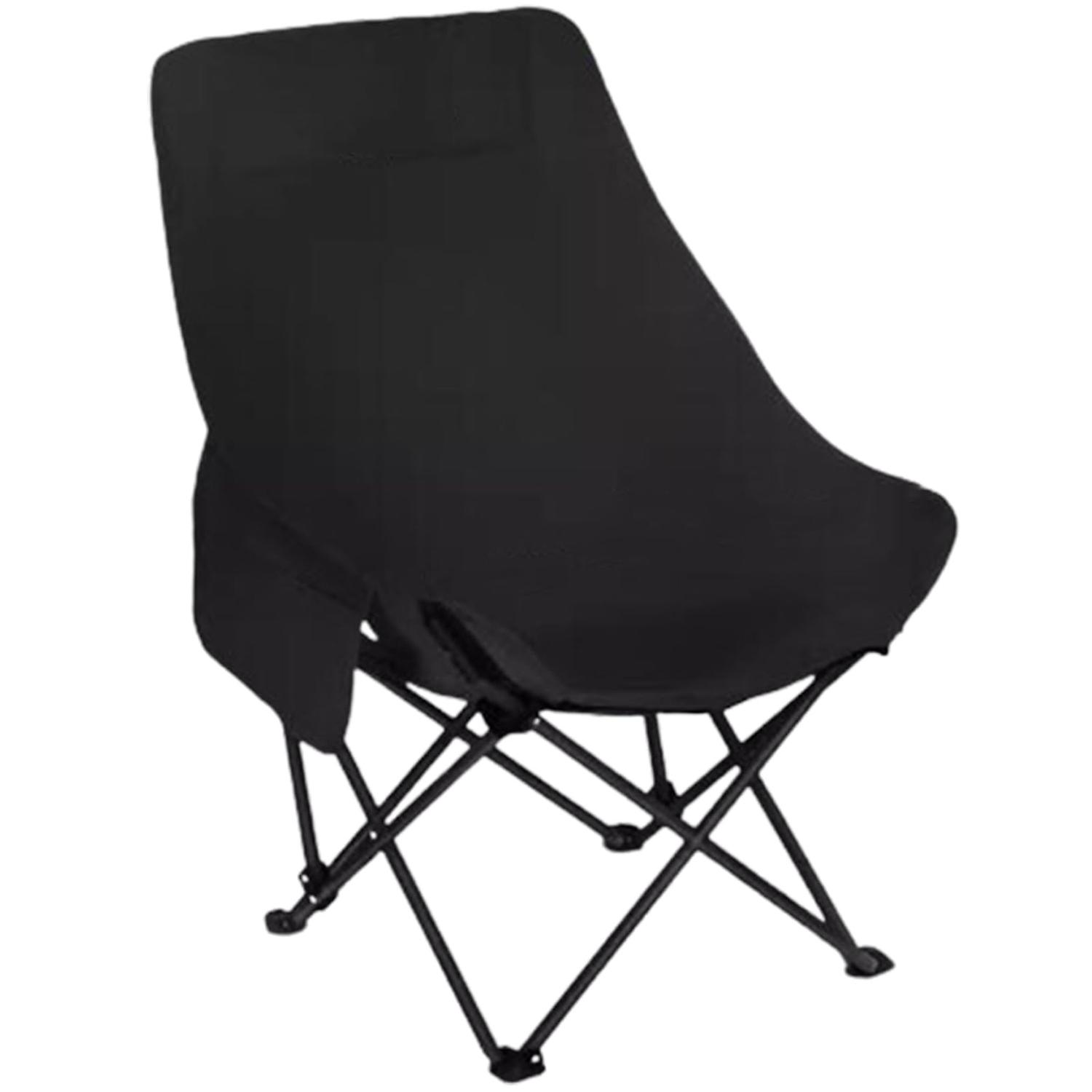 كرسي قمر قابل للتعديل خفيف للغاية للتخييم (أسود سبج)