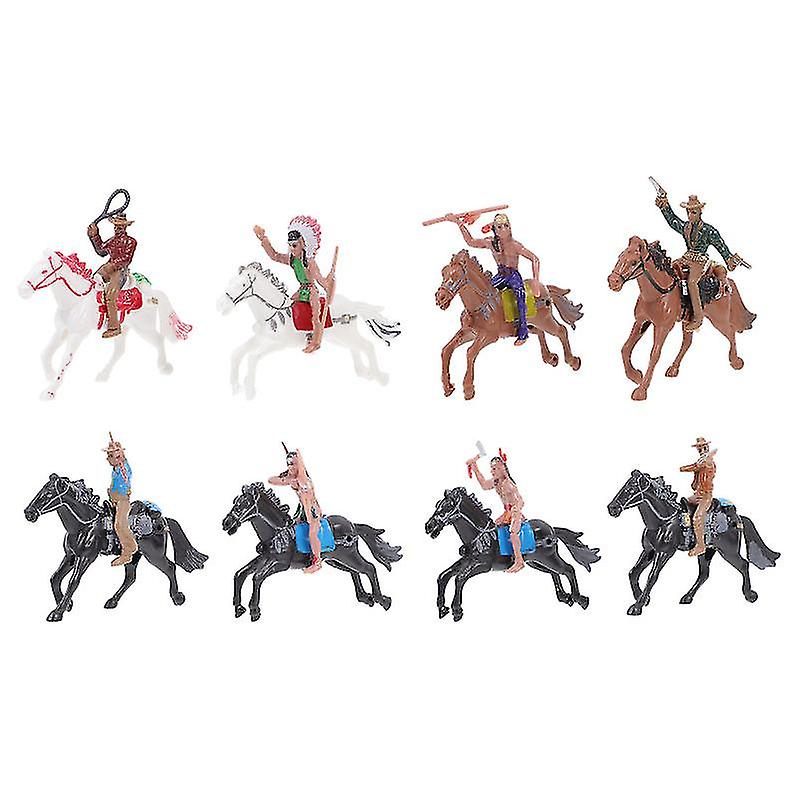 8pcs Indians Plastic Figures Playset