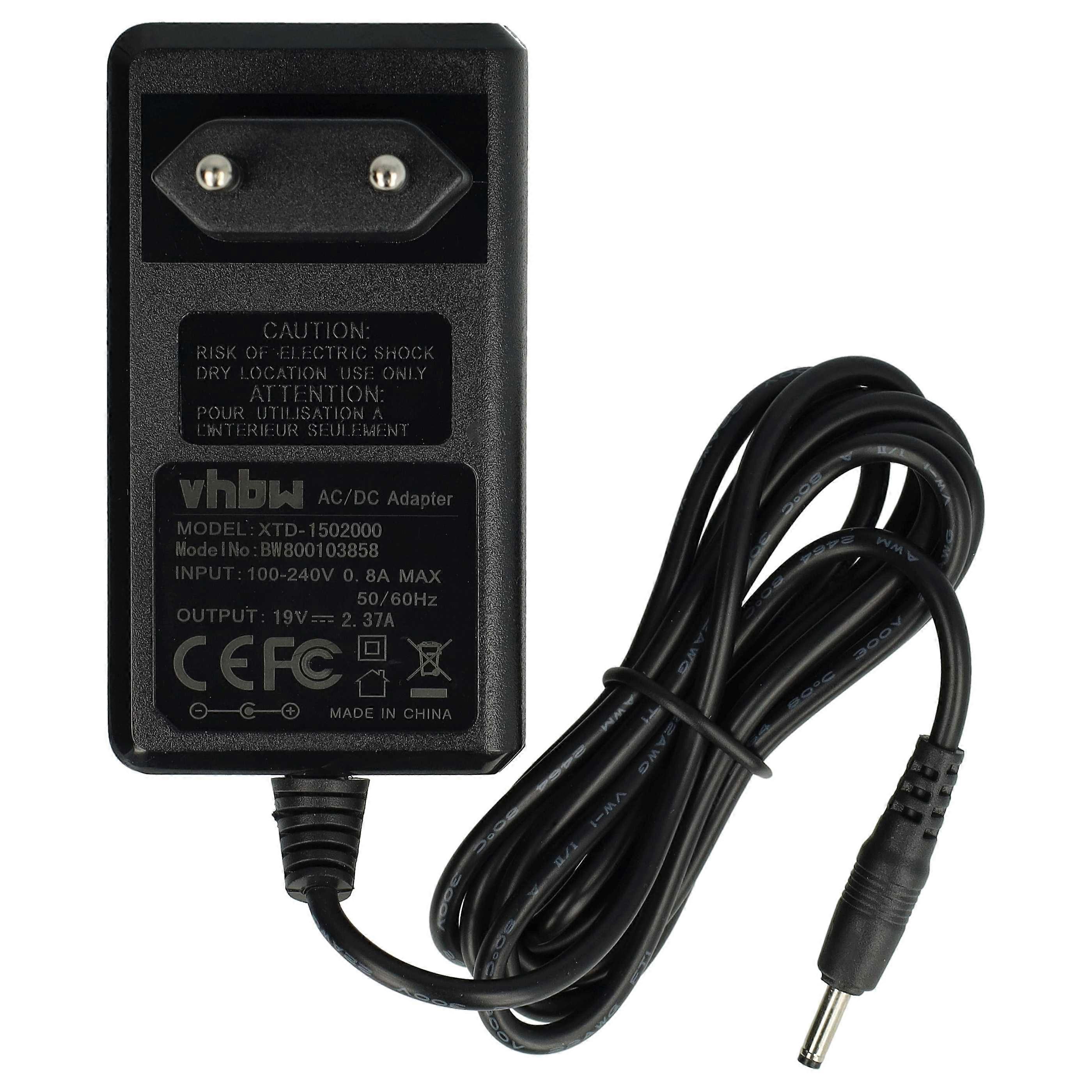 vhbw Netzteil kompatibel mit Asus ZenBook UX21E, UX21, UX21E-KX004V, UX21E-Esl8, UX21E-Esl4, UX21E-DH71, UX21E-DH52 Notebook - 123 cm, 45 W