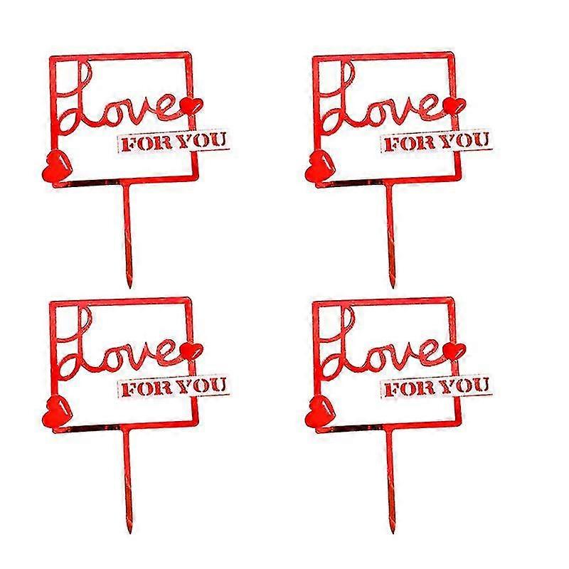 4pcs cake decorations , Dessert Picks