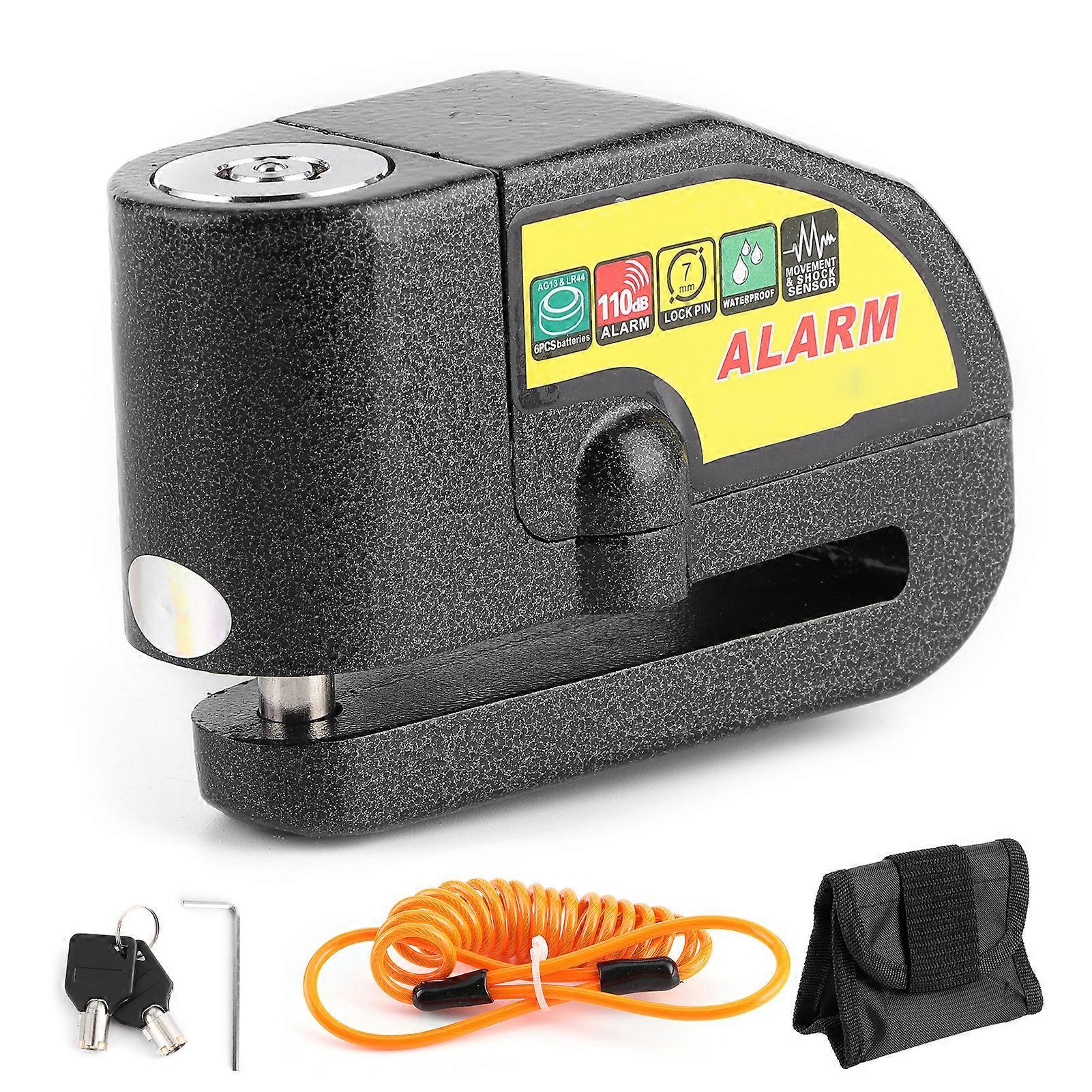 Wheel Disc Brake Lock AntiTheft Security Alarm Universal Motorcycle Scooter Accessory