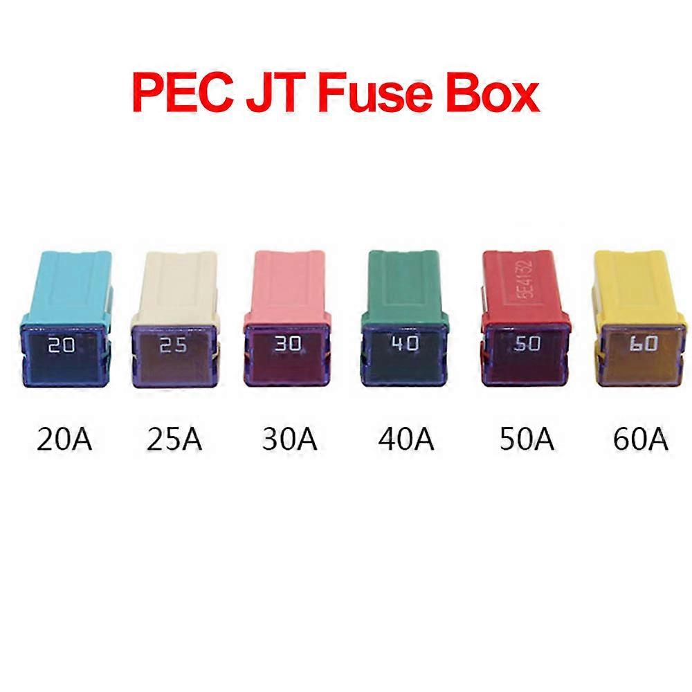 1PC PEC JT 20A 25A 30A 40A 50A 60A Insurance Auto Square Fuse Tube for Car Air Conditioning Insurance Fan,socket optional
