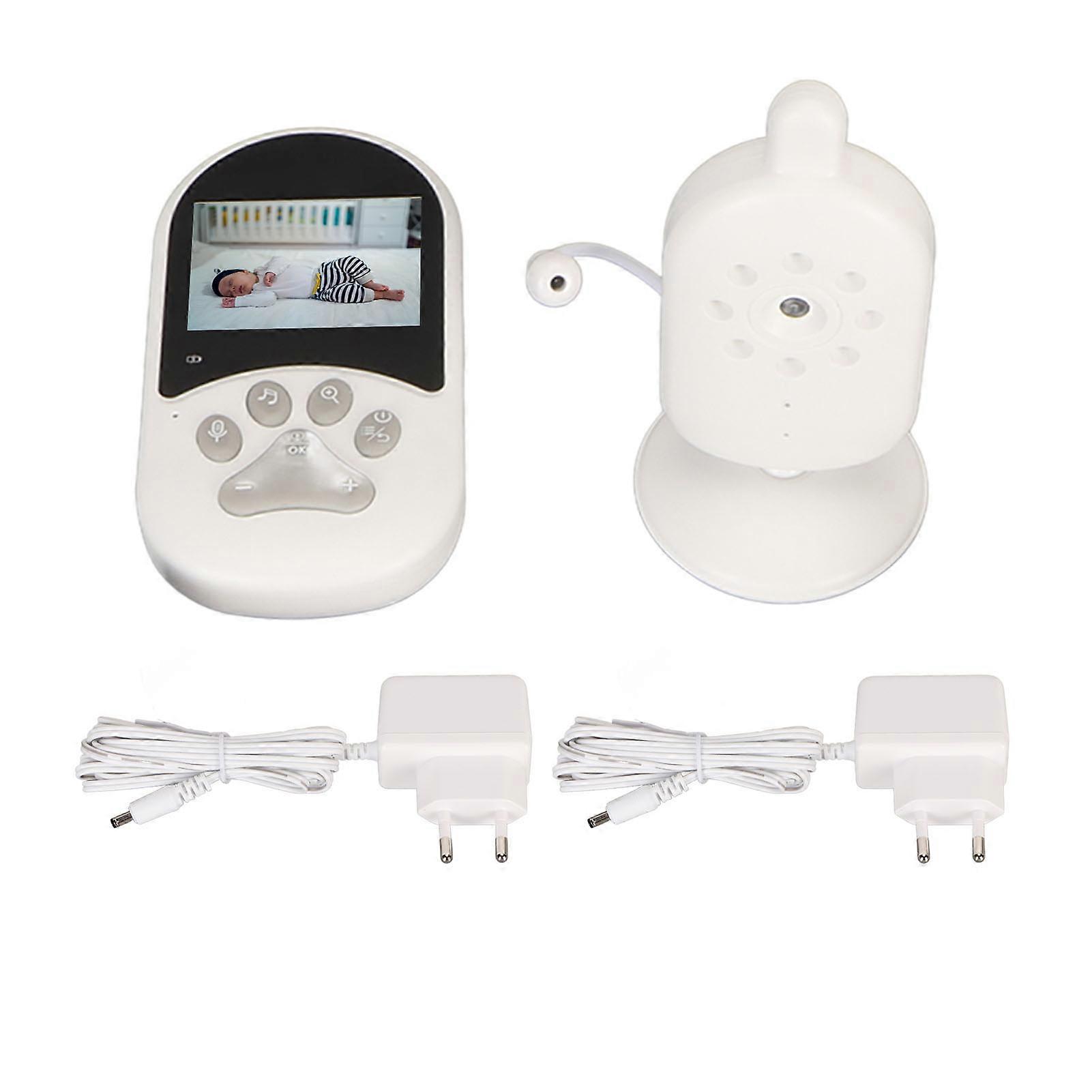 Baby Monitor 2.4 Inch Color Screen Two Way Talk Long Range Hd Video Baby Monitor With Moving Camera 100240v Eu Plug